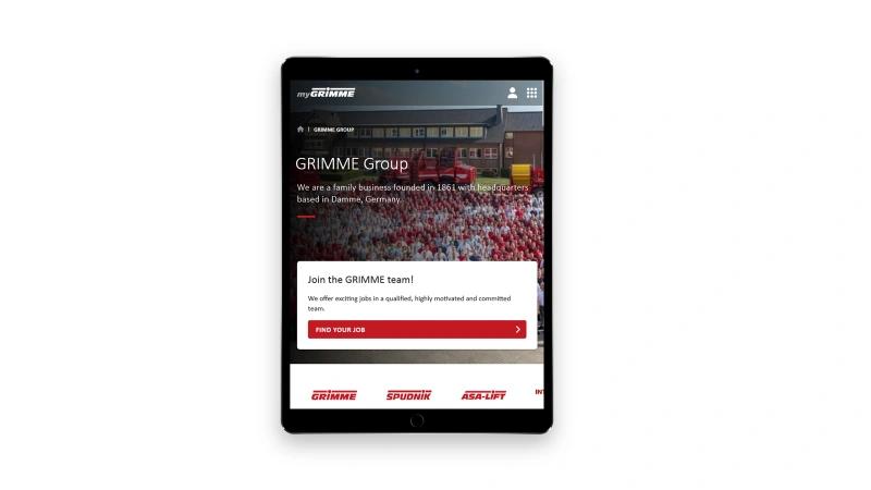 GRIMME Gruppen Webseite